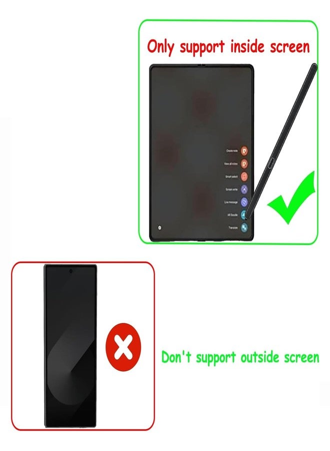 كاوشونغ قلم S Pen Fold 6/5 إصدار قابل للطي لهاتف سامسونج جالاكسي Z Fold 6/5، قلم ستايلس رفيع بديل لقلم S Pen لهاتف سامسونج جالاكسي Z Fold 6/5 مع رؤوس + إبرة بطاقة (أسود) - Image 3